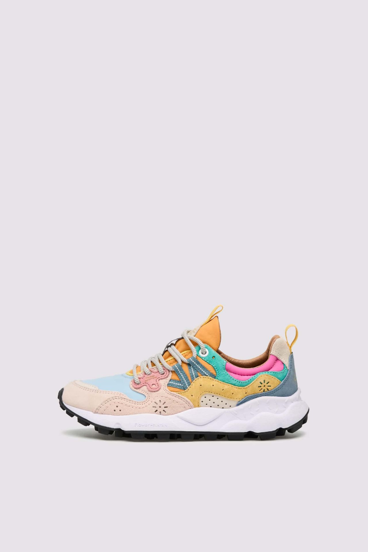 SNEAKERS IN TESSUTO E PELLE ROSE VIOLET