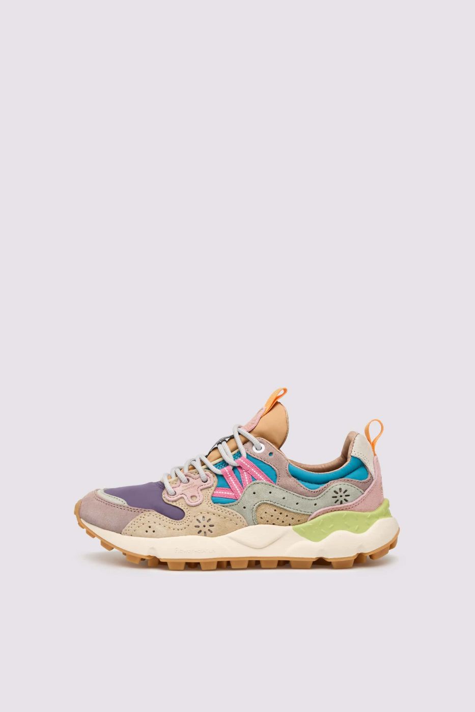 SNEAKERS IN TESSUTO E PELLE ROSE VIOLET