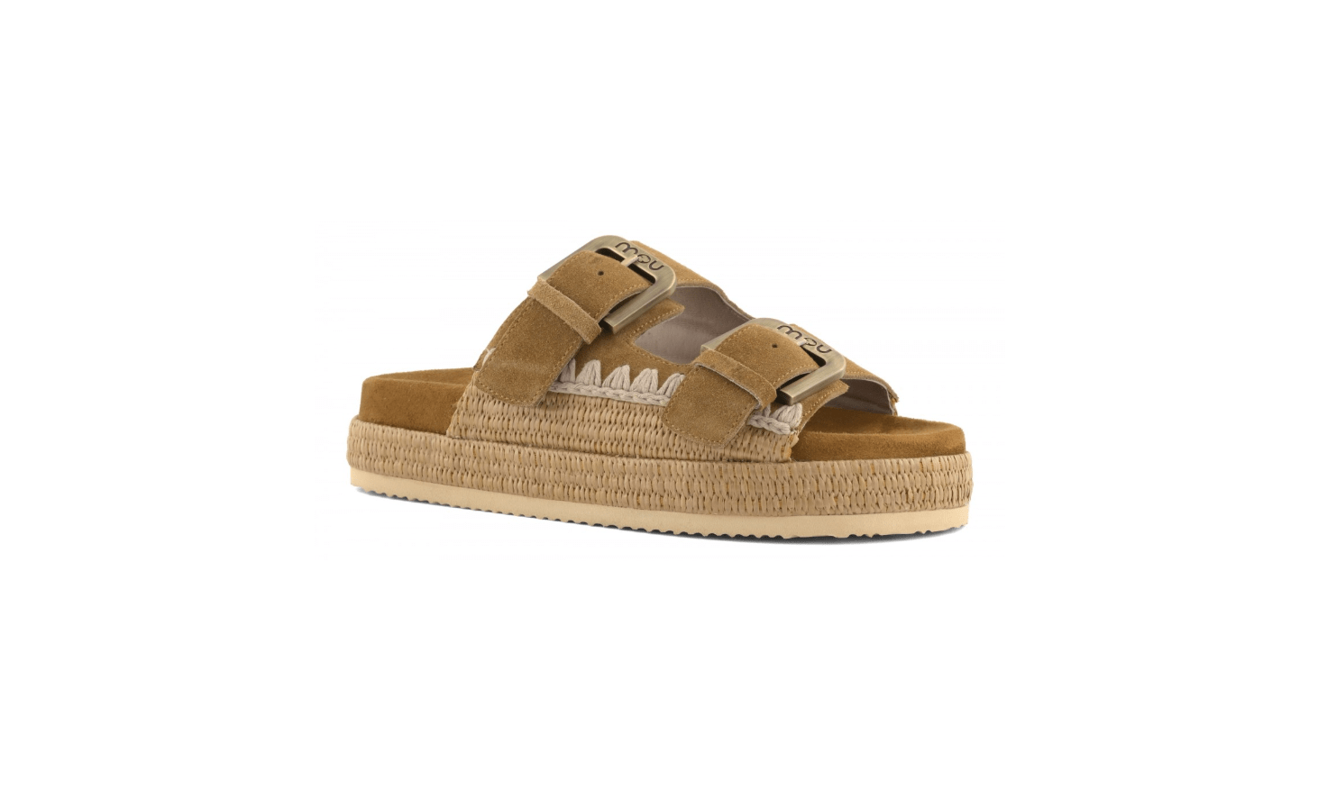 CIABATTA DUE FASCE RAFFIA - CALZATURE - Due Piedi