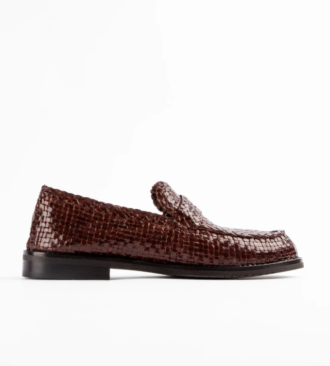 MOCASSINO INTRECCIATO MARRONE