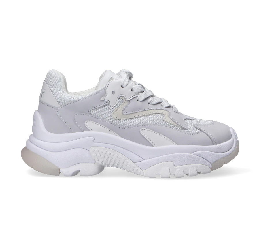 SNEAKERS IN PELLE E TESSUTO