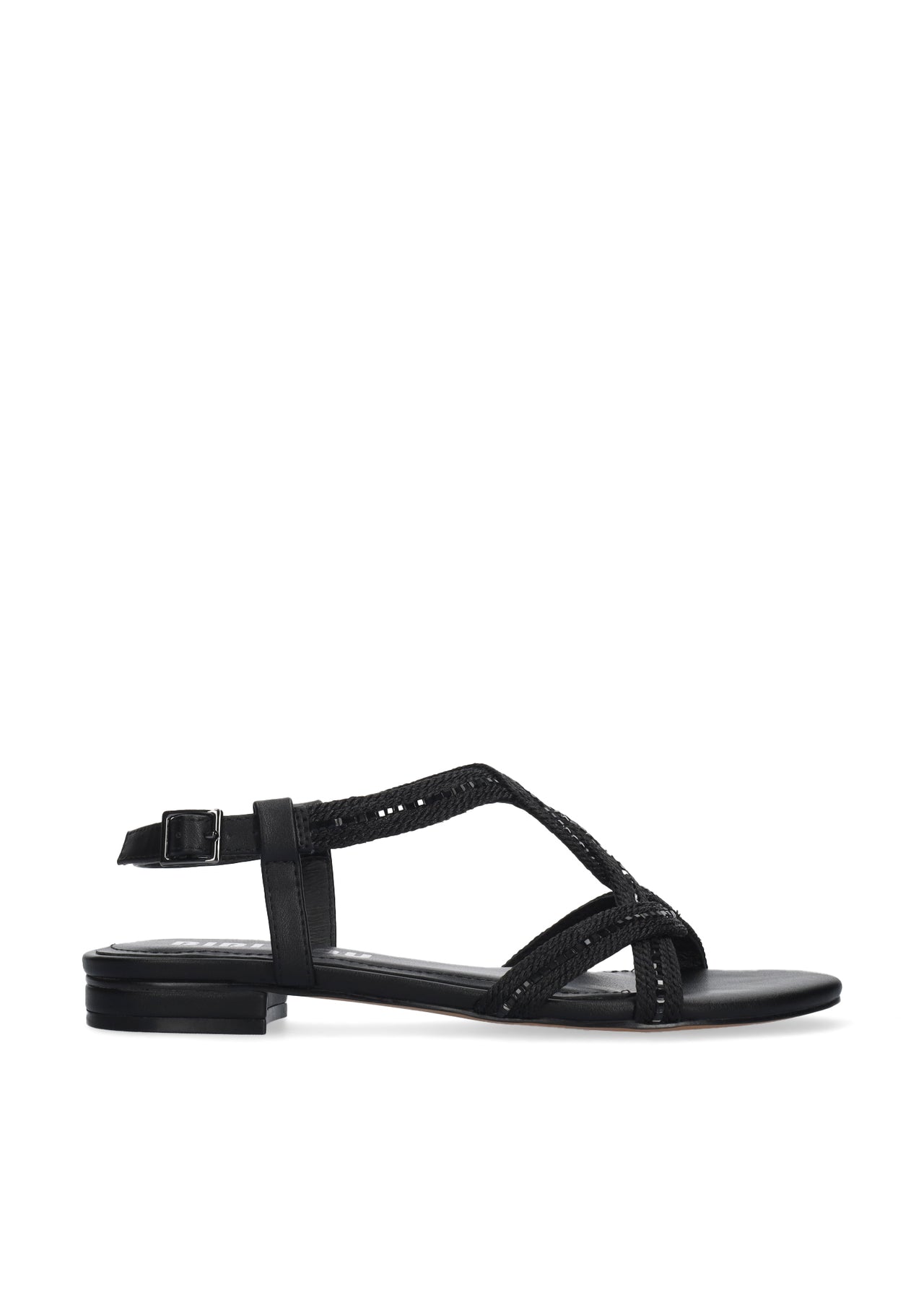 SANDALO CON STRASS NERO