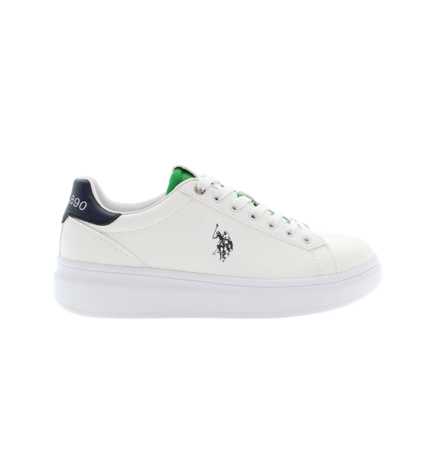 SNEAKERS IN PELLE WHITE BLU