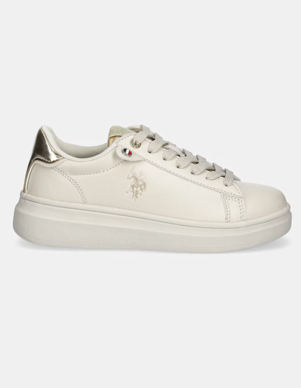 SNEAKERS IN PELLE BEIGE GOLD