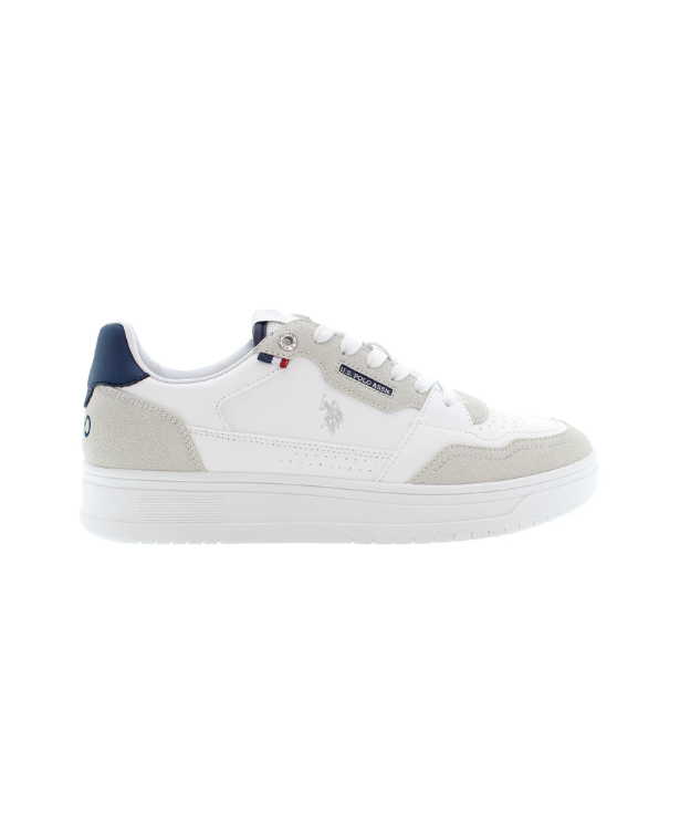 SNEAKERS IN PELLE WHITE BLU