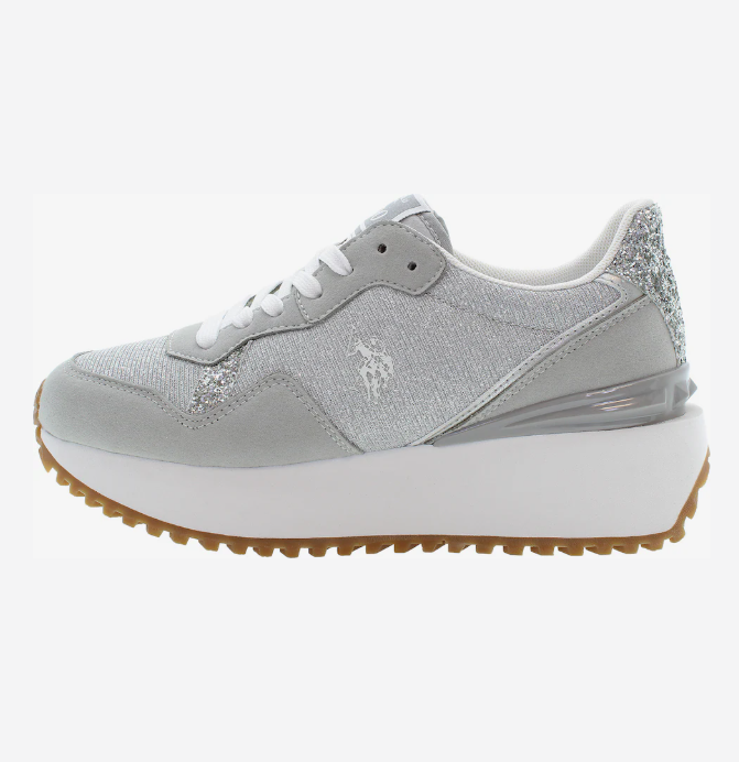 SNEAKERS IN PELLE SILVER