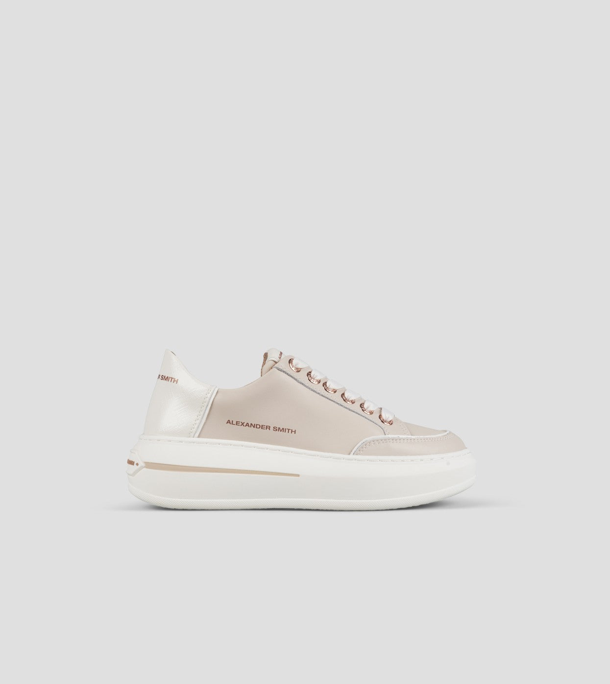 SNEAKERS IN PELLE ROSE WHITE