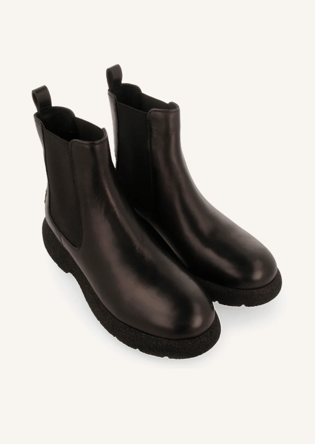 GHETTA IN PELLE NERA - CALZATURE - Due Piedi