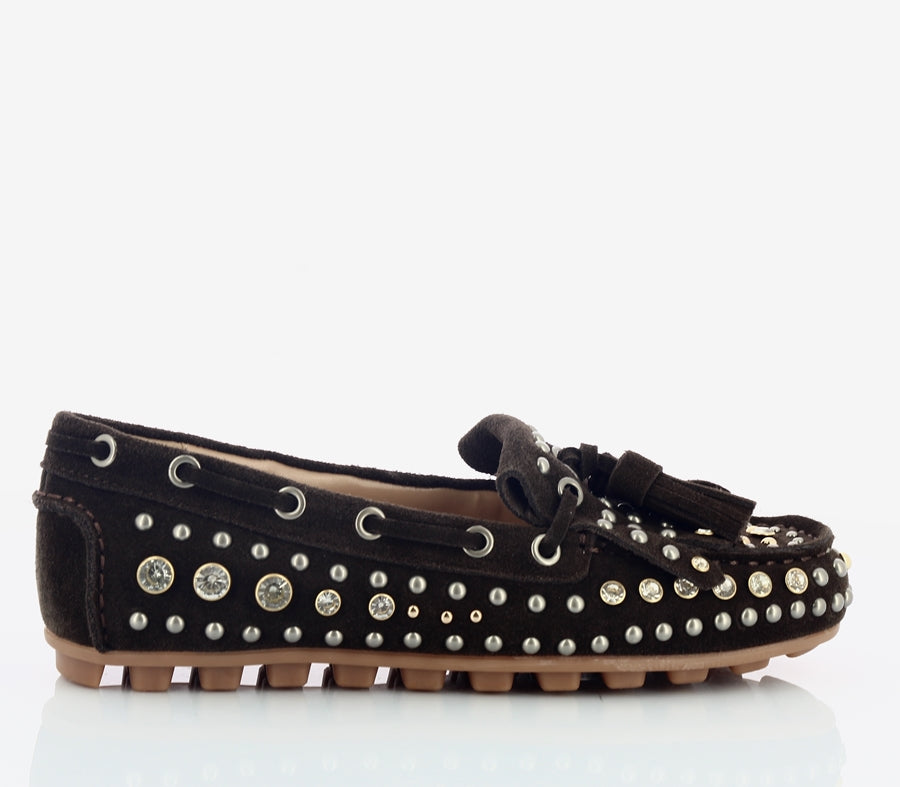 MOCASSINO IN SUEDE E BORCHIE - CALZATURE - Due Piedi