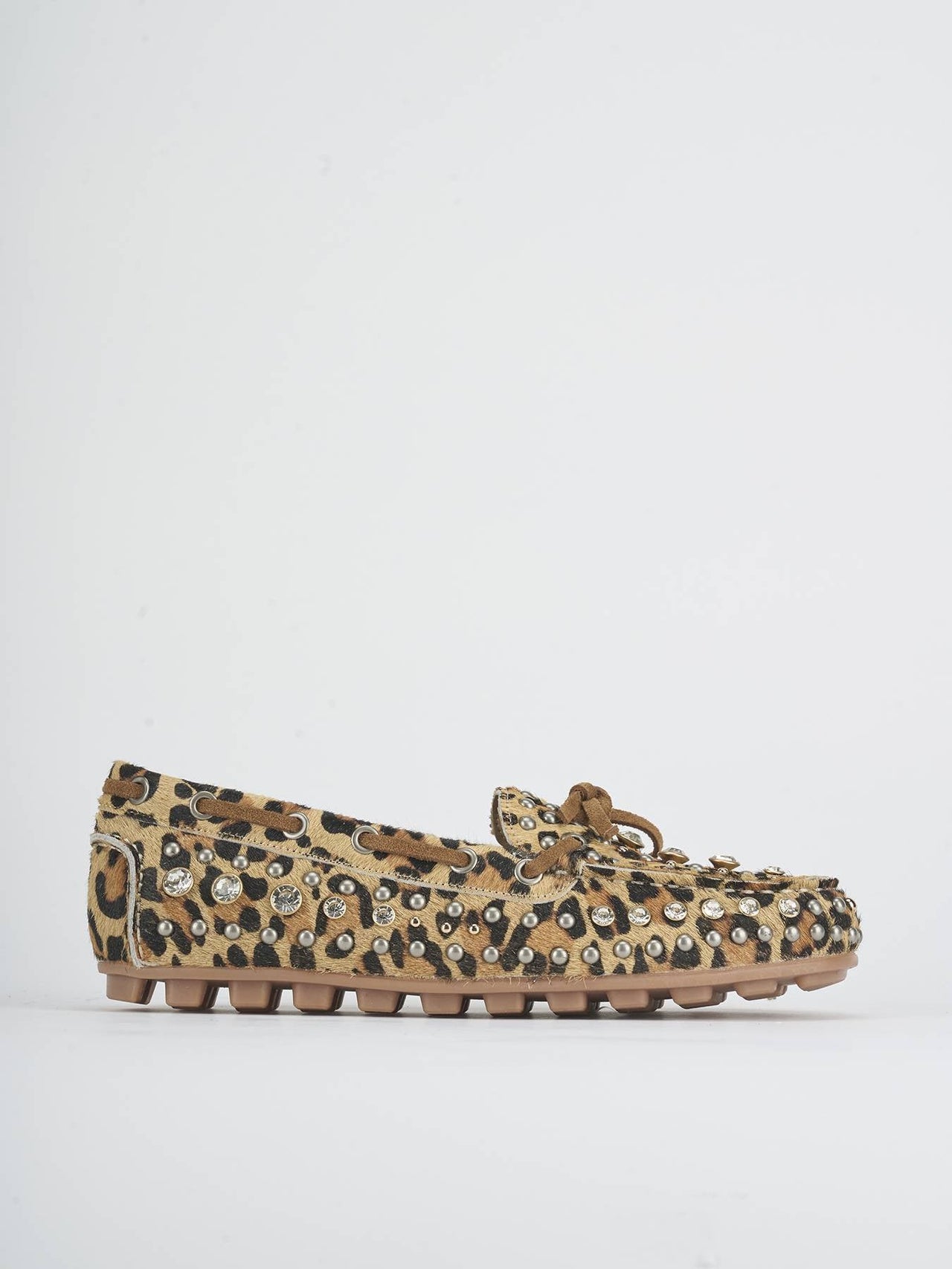MOCASSINO LEOPARD E BORCHIE - CALZATURE - Due Piedi