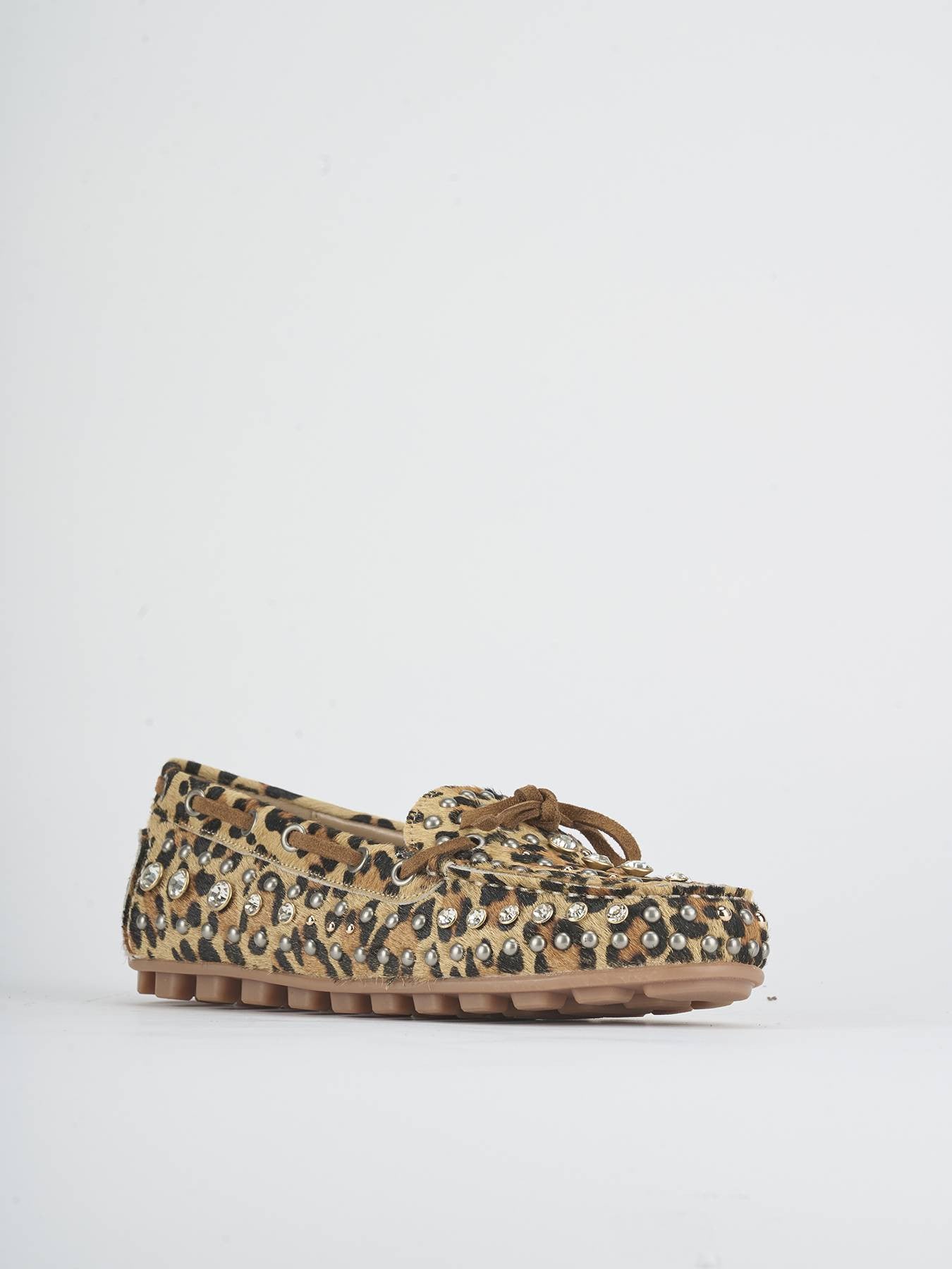 MOCASSINO LEOPARD E BORCHIE - CALZATURE - Due Piedi