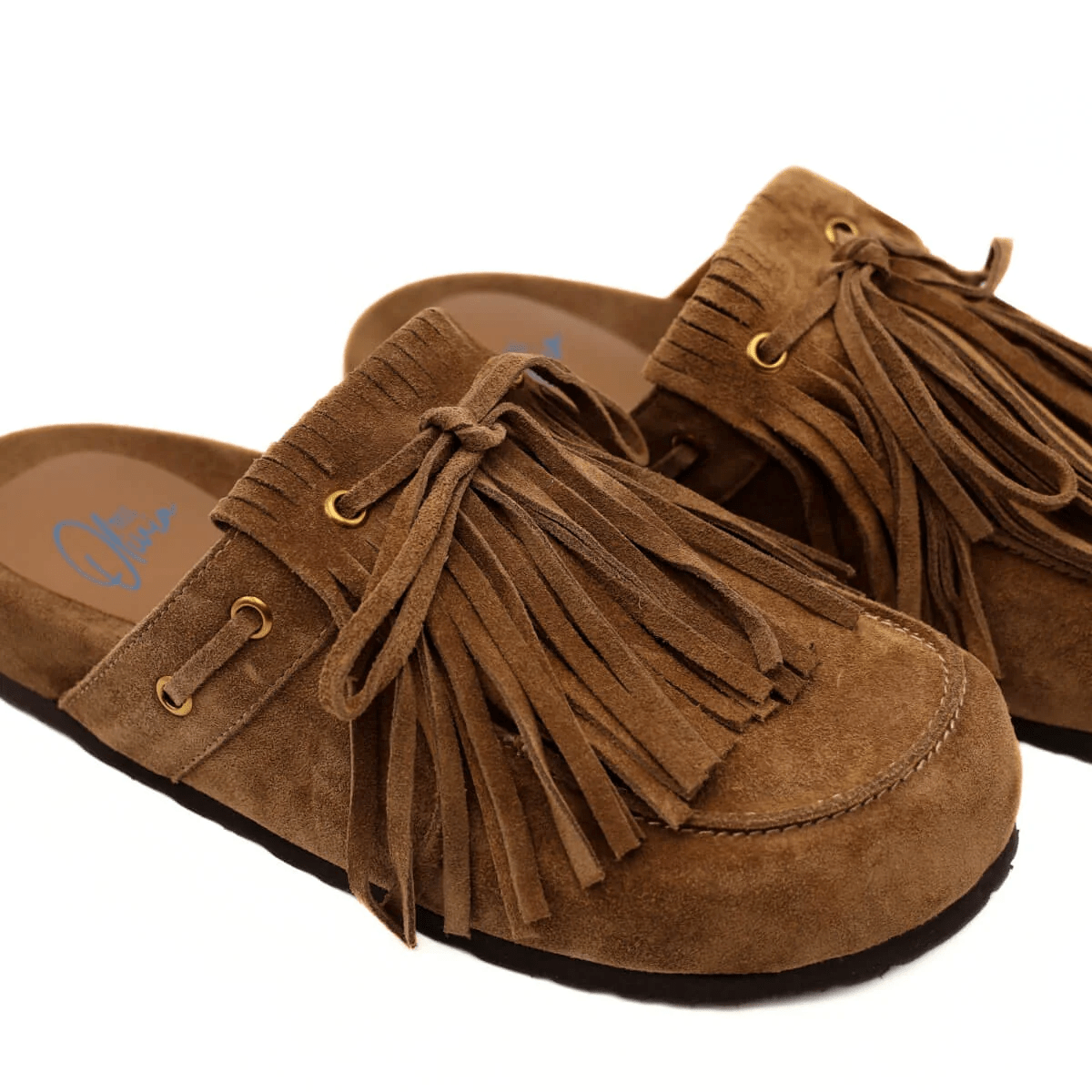 SABOT CAMOSCIO FRANGE - CALZATURE - Due Piedi