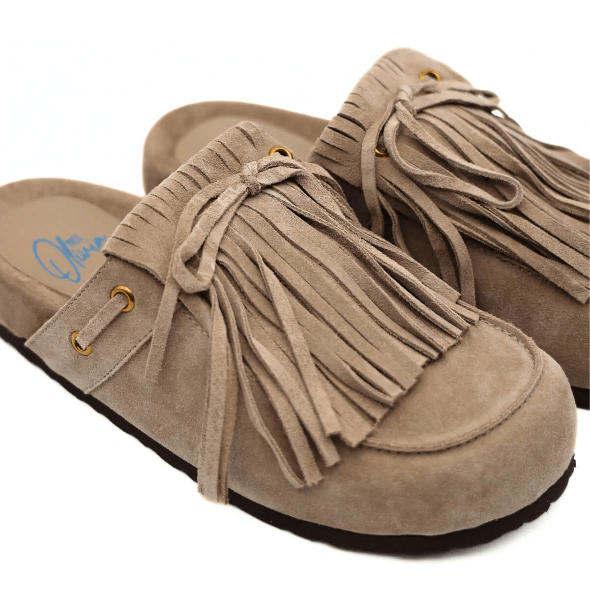 SABOT CAMOSCIO FRANGE - CALZATURE - Due Piedi