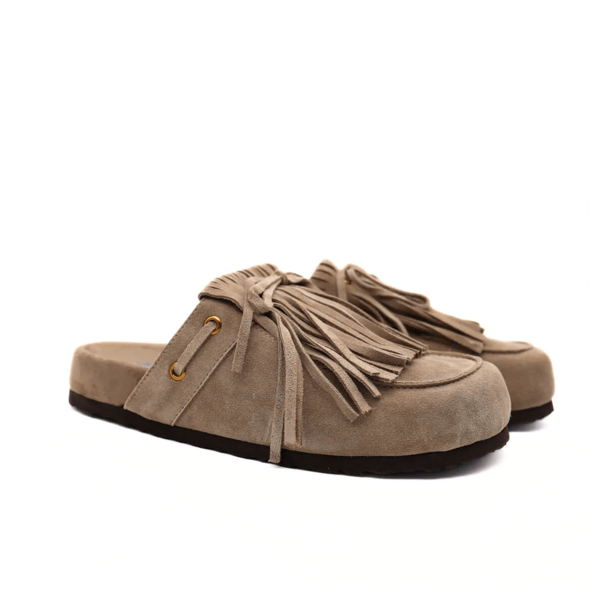 SABOT CAMOSCIO FRANGE - CALZATURE - Due Piedi