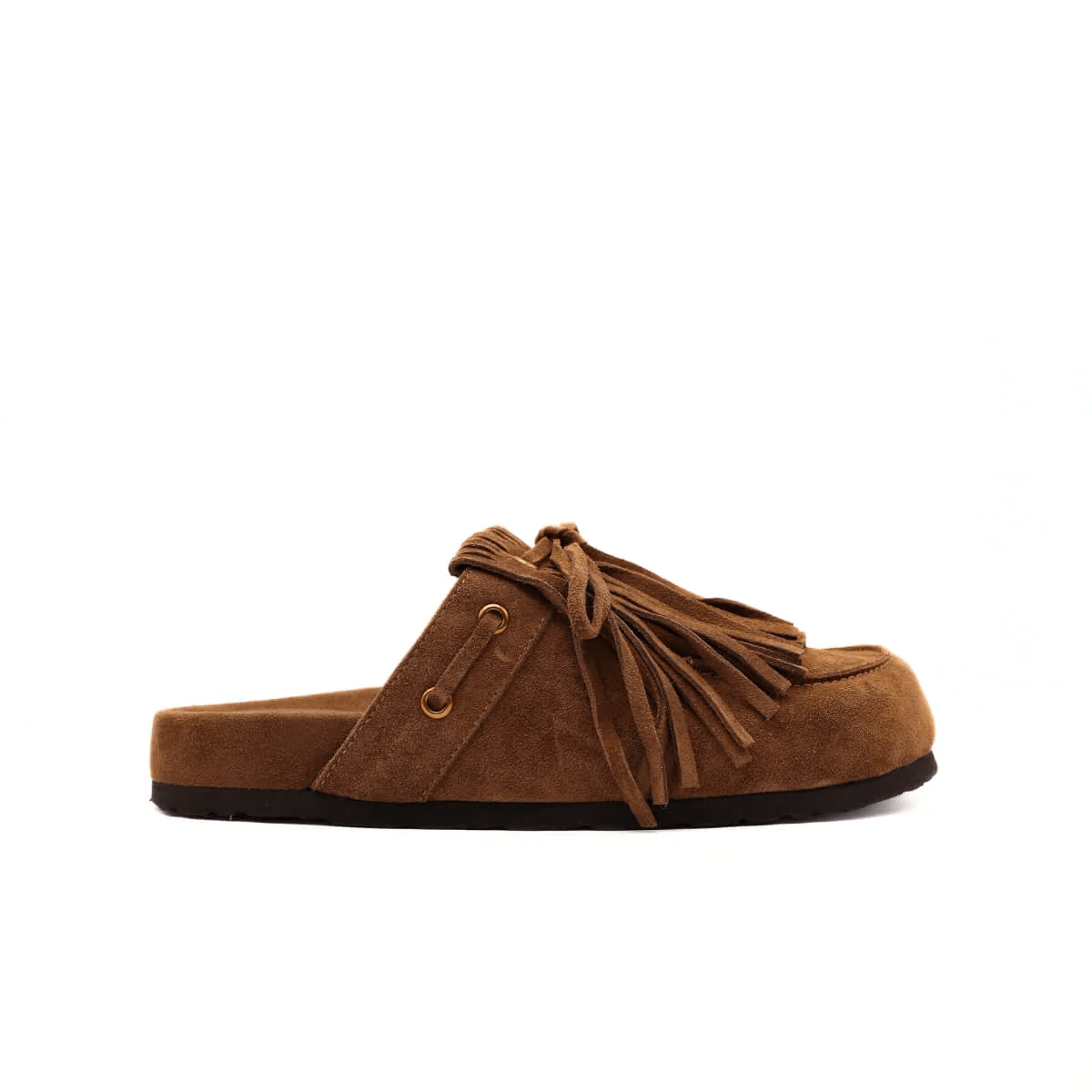 SABOT CAMOSCIO FRANGE - CALZATURE - Due Piedi
