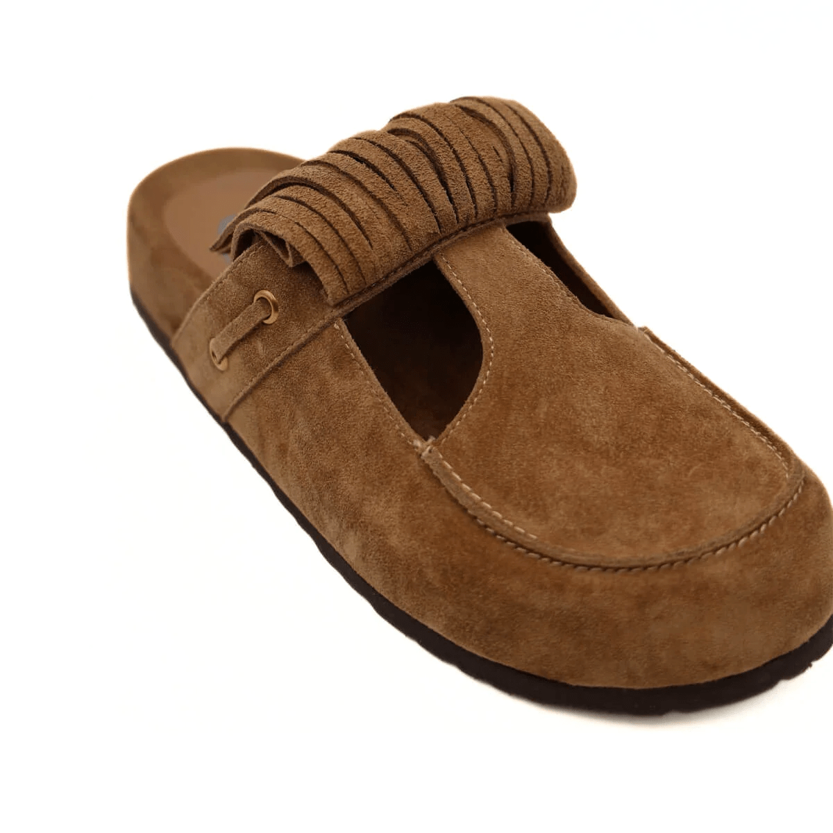 SABOT CAMOSCIO FRANGE - CALZATURE - Due Piedi