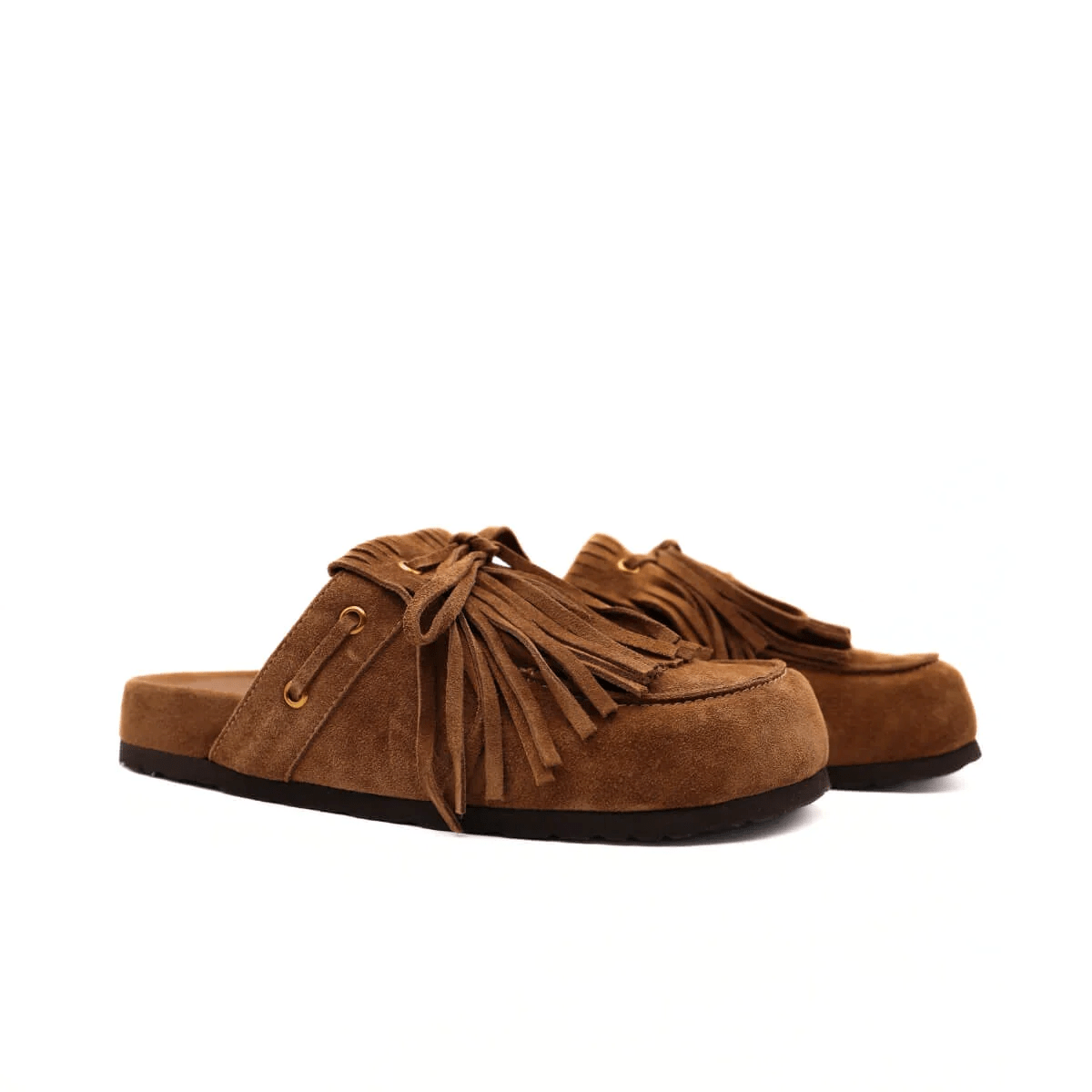 SABOT CAMOSCIO FRANGE - CALZATURE - Due Piedi