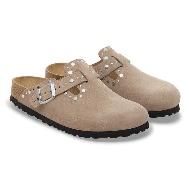 SABOT IN CAMOSCIO CON BORCHIE - CALZATURE - Due Piedi