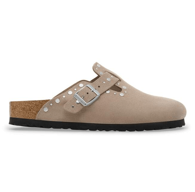 SABOT IN CAMOSCIO CON BORCHIE - CALZATURE - Due Piedi