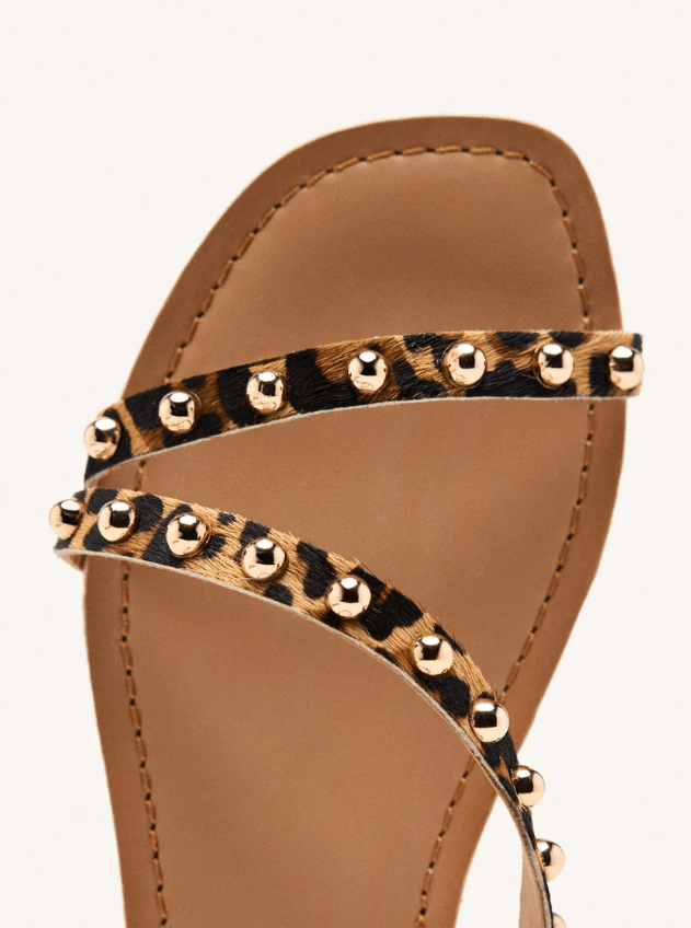 SANDALO BASSO BORCHIE LEOPARDO - CALZATURE - Due Piedi
