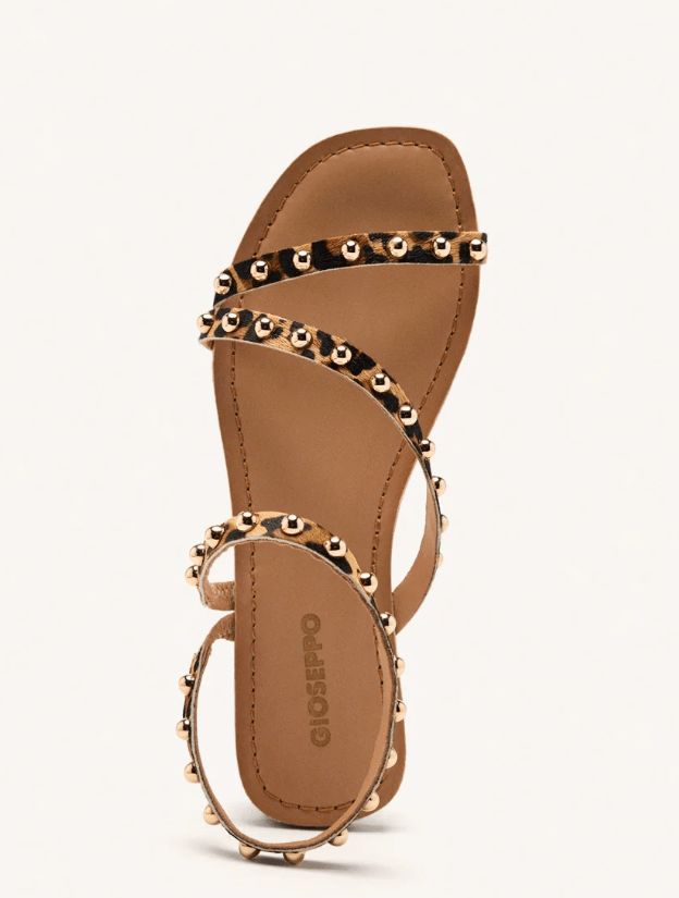 SANDALO BASSO BORCHIE LEOPARDO - CALZATURE - Due Piedi