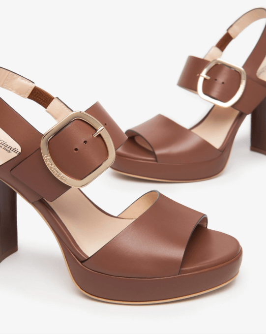 SANDALO IN PELLE CON PLATEAU - CALZATURE - Due Piedi