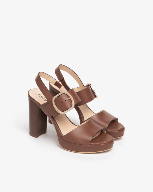 SANDALO IN PELLE CON PLATEAU - CALZATURE - Due Piedi
