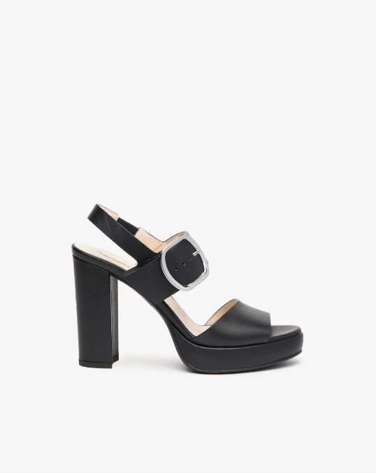 SANDALO IN PELLE CON PLATEAU - CALZATURE - Due Piedi