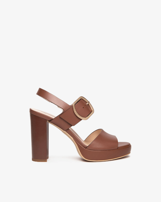 SANDALO IN PELLE CON PLATEAU - CALZATURE - Due Piedi