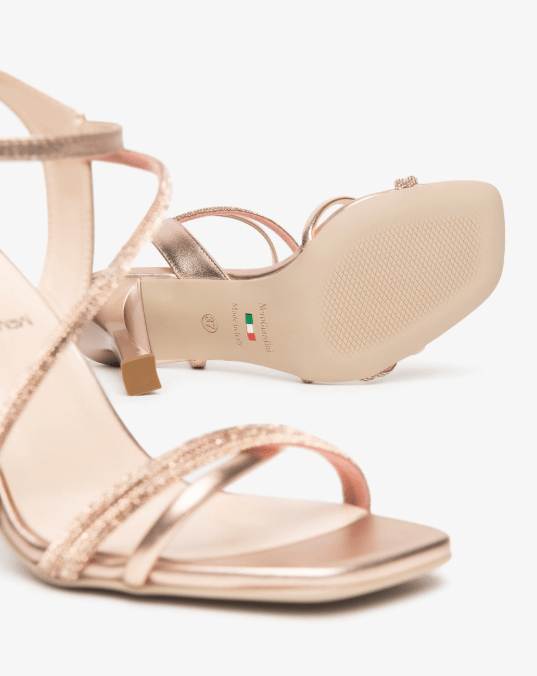 SANDALO IN PELLE LAMINATA - CALZATURE - Due Piedi