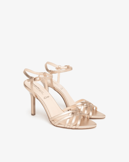 SANDALO IN PELLE LAMINATA - CALZATURE - Due Piedi