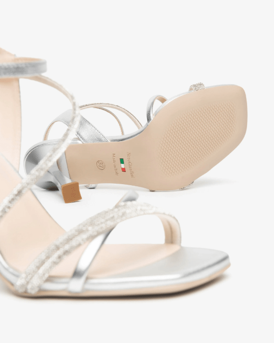 SANDALO IN PELLE LAMINATA - CALZATURE - Due Piedi