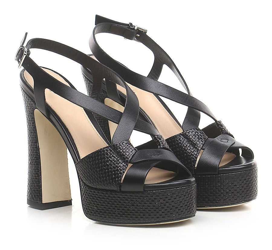 SANDALO PLATEAU IN RAFFIA - CALZATURE - Due Piedi