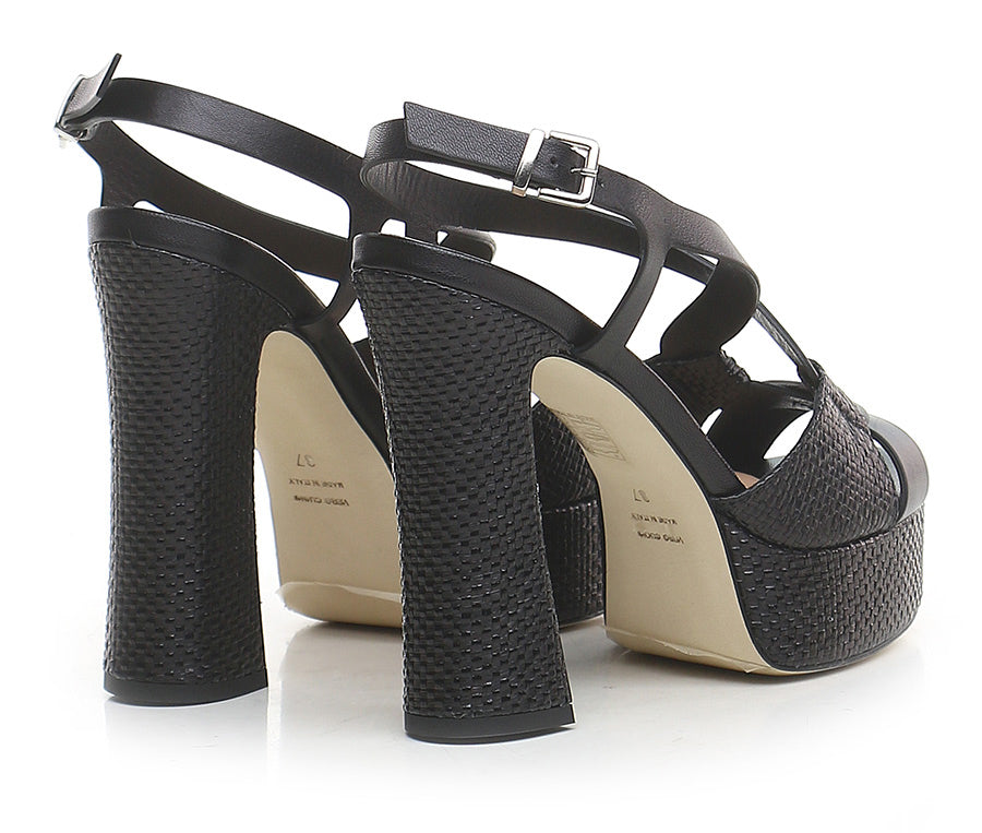 SANDALO PLATEAU IN RAFFIA - CALZATURE - Due Piedi