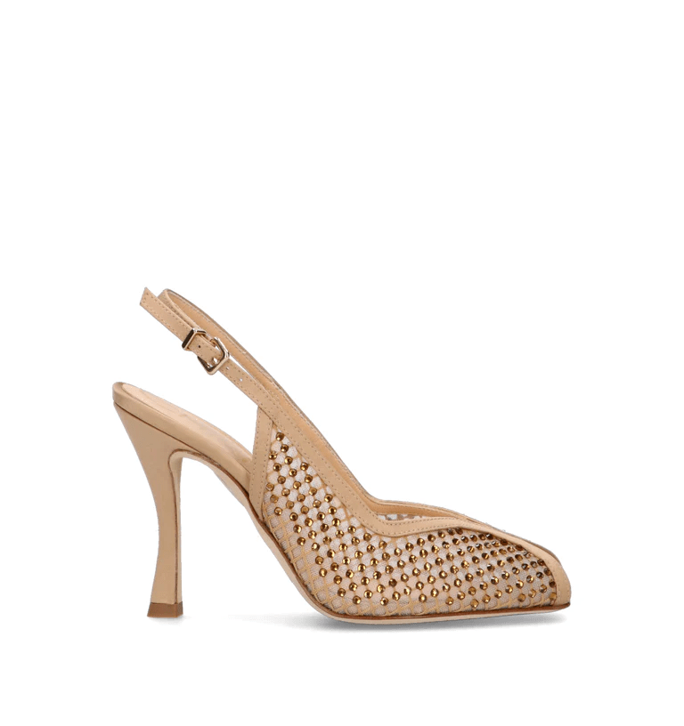 SLINGBACK IN RASO CON STRASS - CALZATURE - Due Piedi