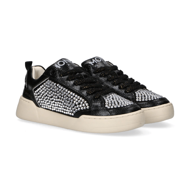 SNEAKERS IN PELLE E STRASS - CALZATURE - Due Piedi