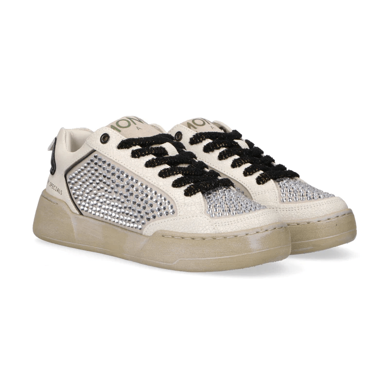 SNEAKERS IN PELLE E STRASS - CALZATURE - Due Piedi