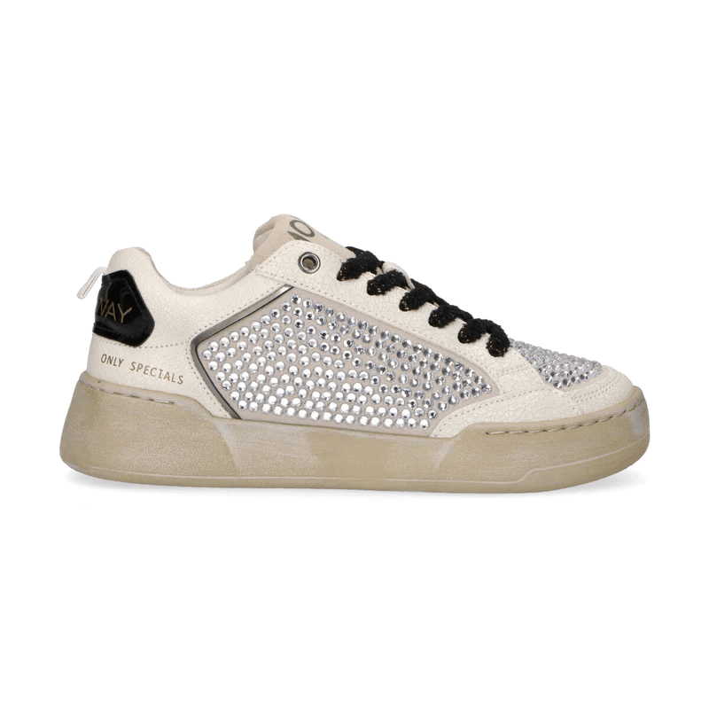 SNEAKERS IN PELLE E STRASS - CALZATURE - Due Piedi