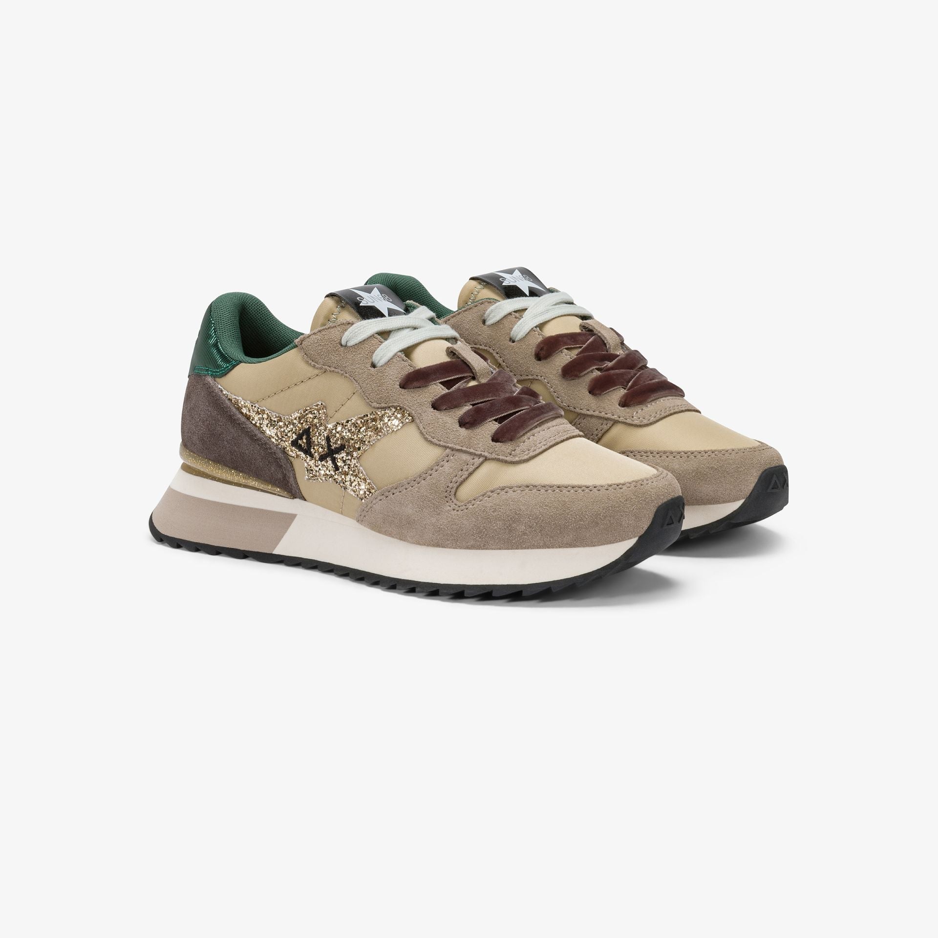 SNEAKERS IN PELLE E TESSUTO - CALZATURE - Due Piedi