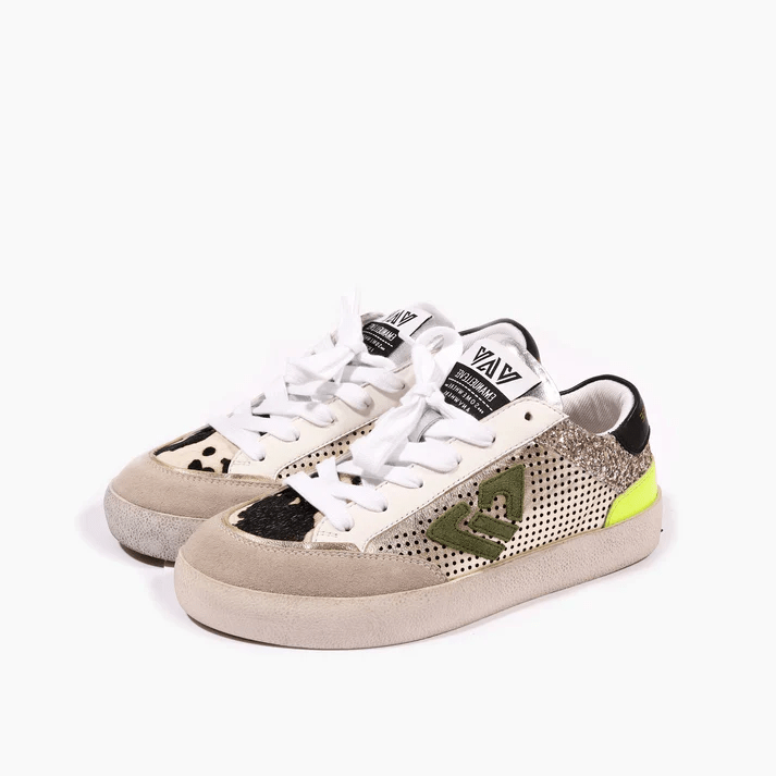 SNEAKERS IN PELLE E TESSUTO - CALZATURE - Due Piedi