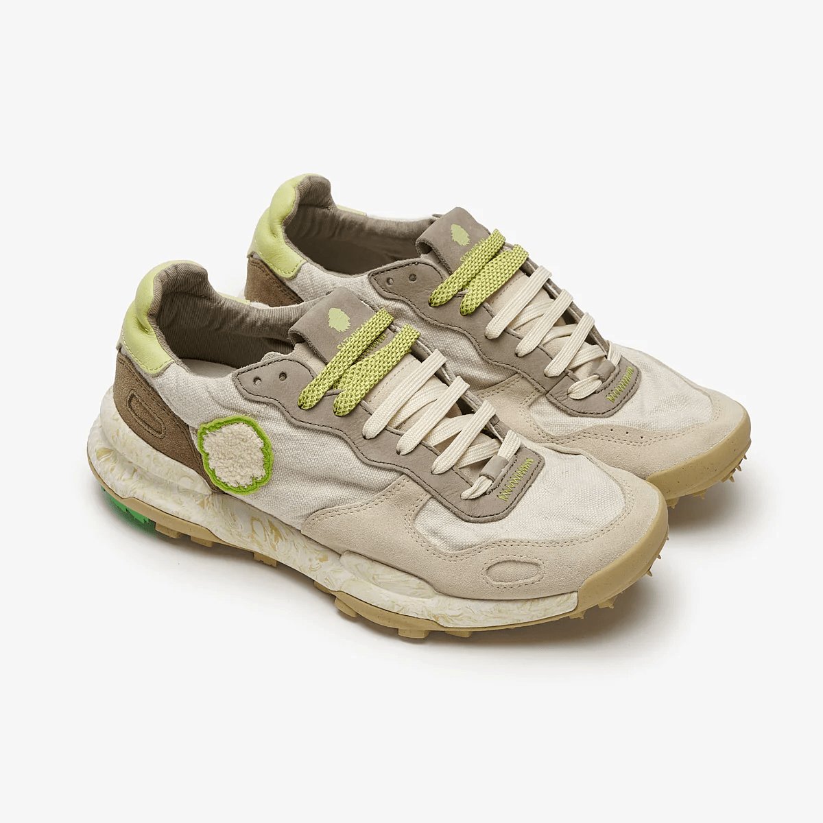 SNEAKERS IN TESSUTO E PELLE CHANTILLY CREAM - CALZATURE - Due Piedi