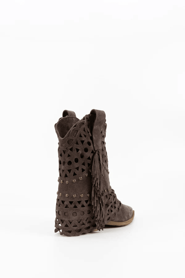 STIVALE IN CAMOSCIO CON FRANGE - CALZATURE - Due Piedi