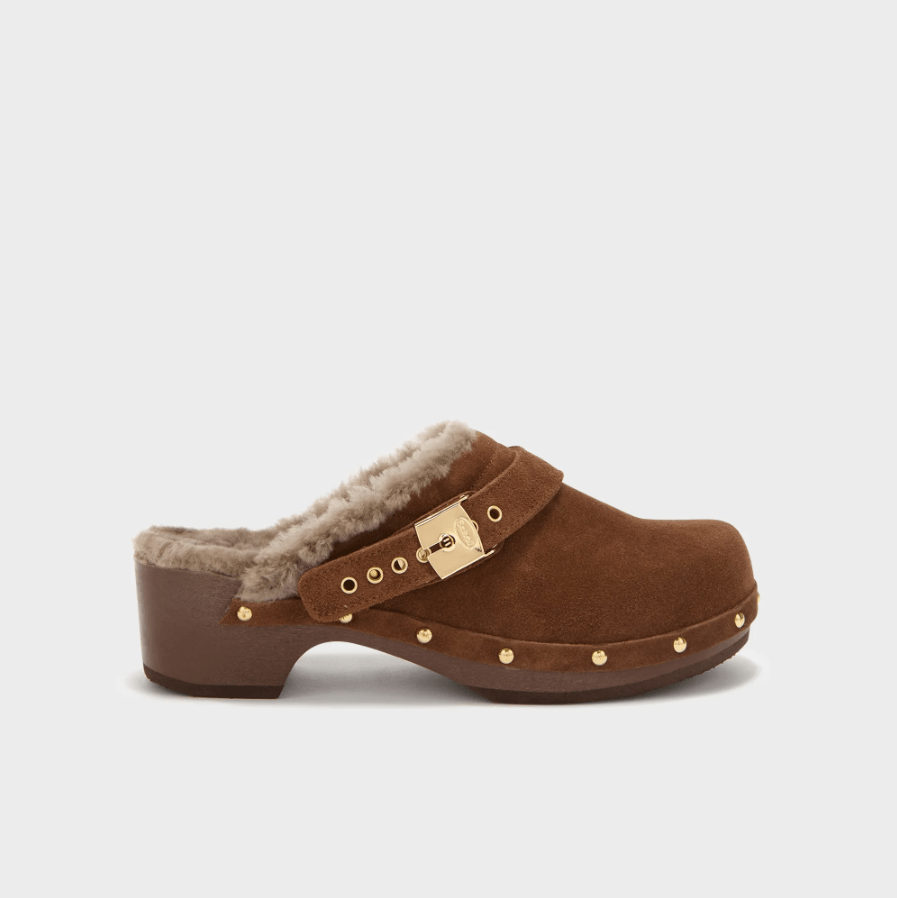 ZOCCOLO IN CAMOSCIO E PELLICCIA - CALZATURE - Due Piedi